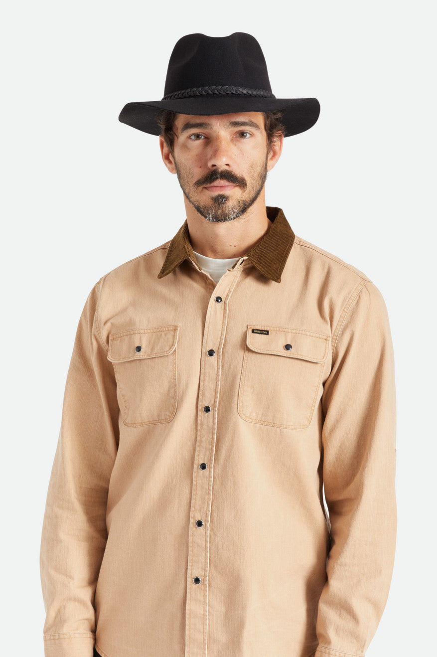 Sombreros De Fieltro Brixton Messer Western Hombre Negras | 349102LXS