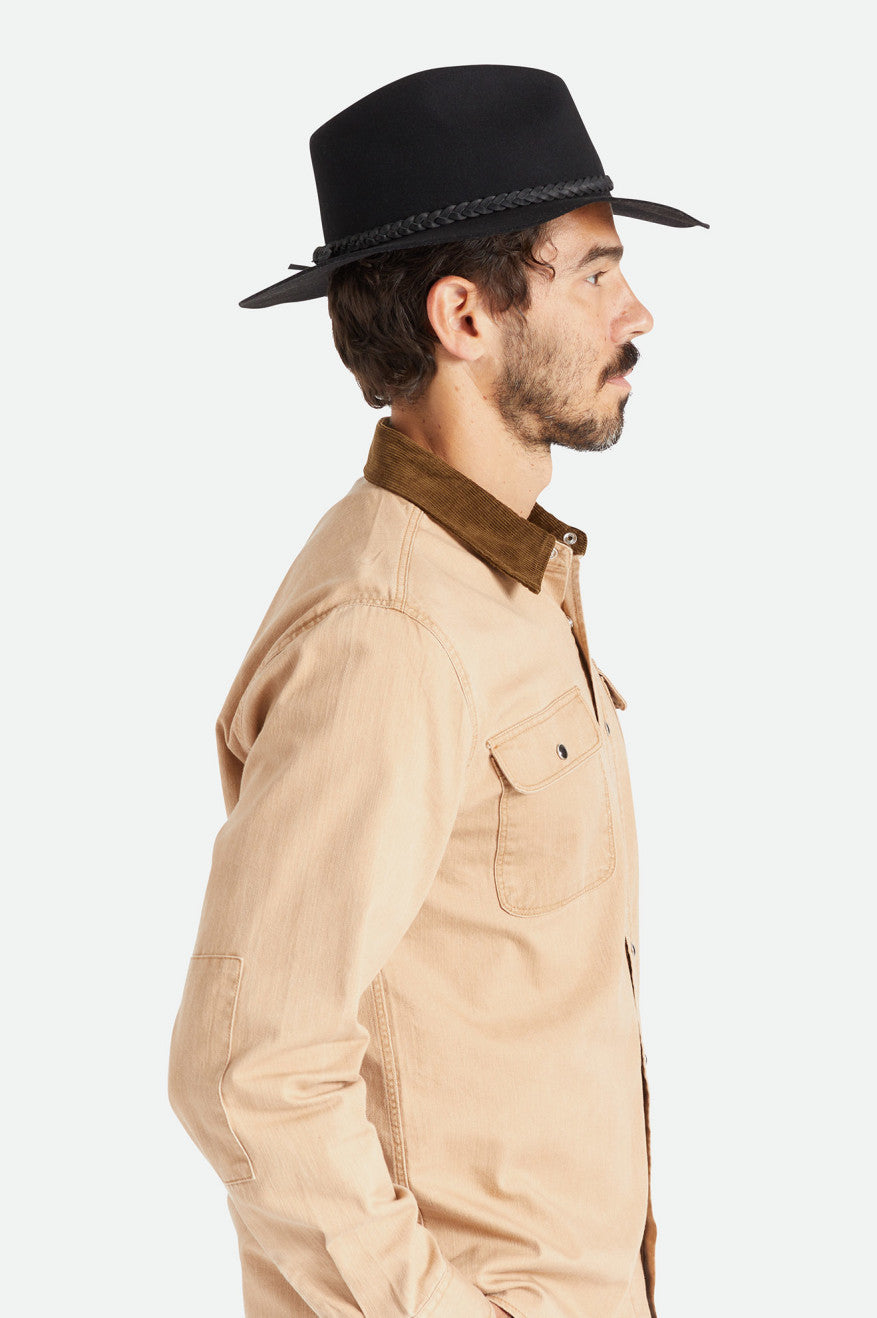 Sombreros De Fieltro Brixton Messer Western Hombre Negras | 349102LXS