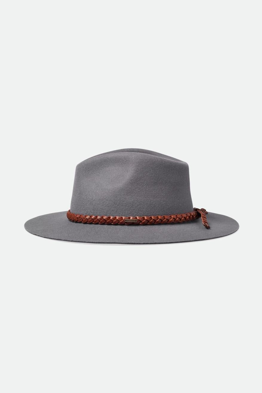 Sombreros De Fieltro Brixton Messer Western Fedora Mujer Gris | 518647MVS