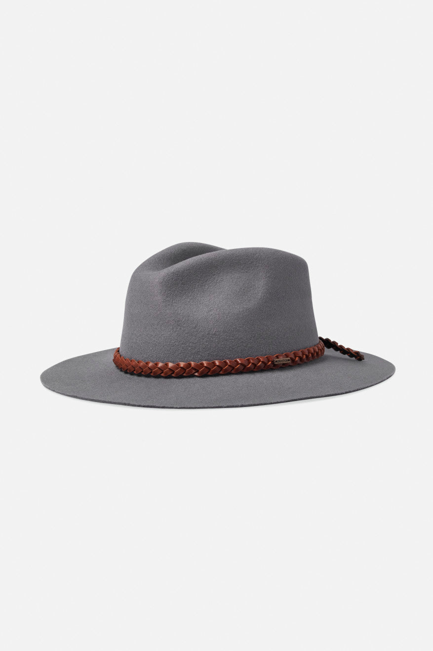 Sombreros De Fieltro Brixton Messer Western Fedora Mujer Gris | 518647MVS