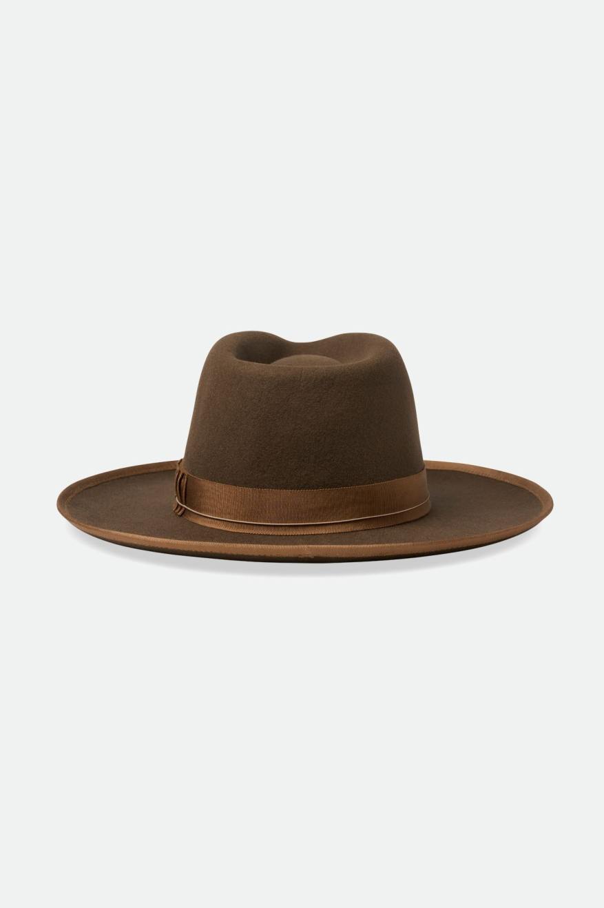 Sombreros De Fieltro Brixton Reno Fedora Mujer Marrones | 451628SBU