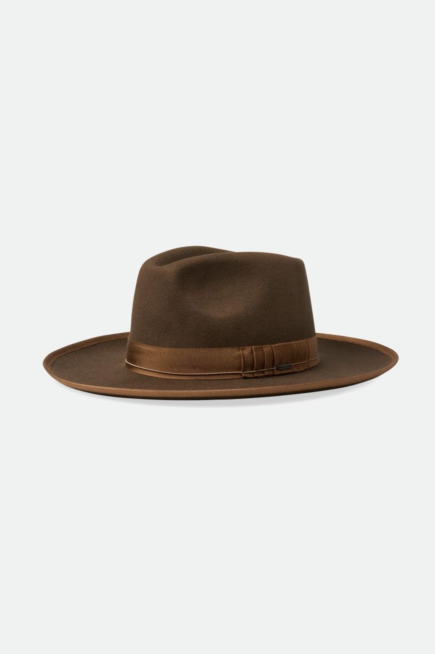 Sombreros De Fieltro Brixton Reno Fedora Mujer Marrones | 451628SBU