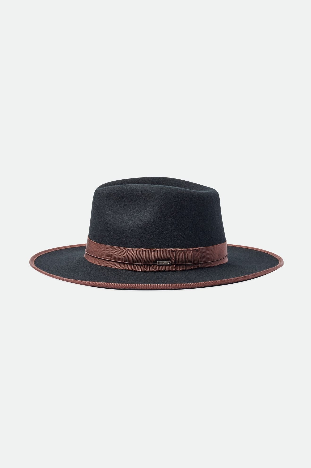 Sombreros De Fieltro Brixton Reno Fedora Mujer Negras Marrones | 513026CUI