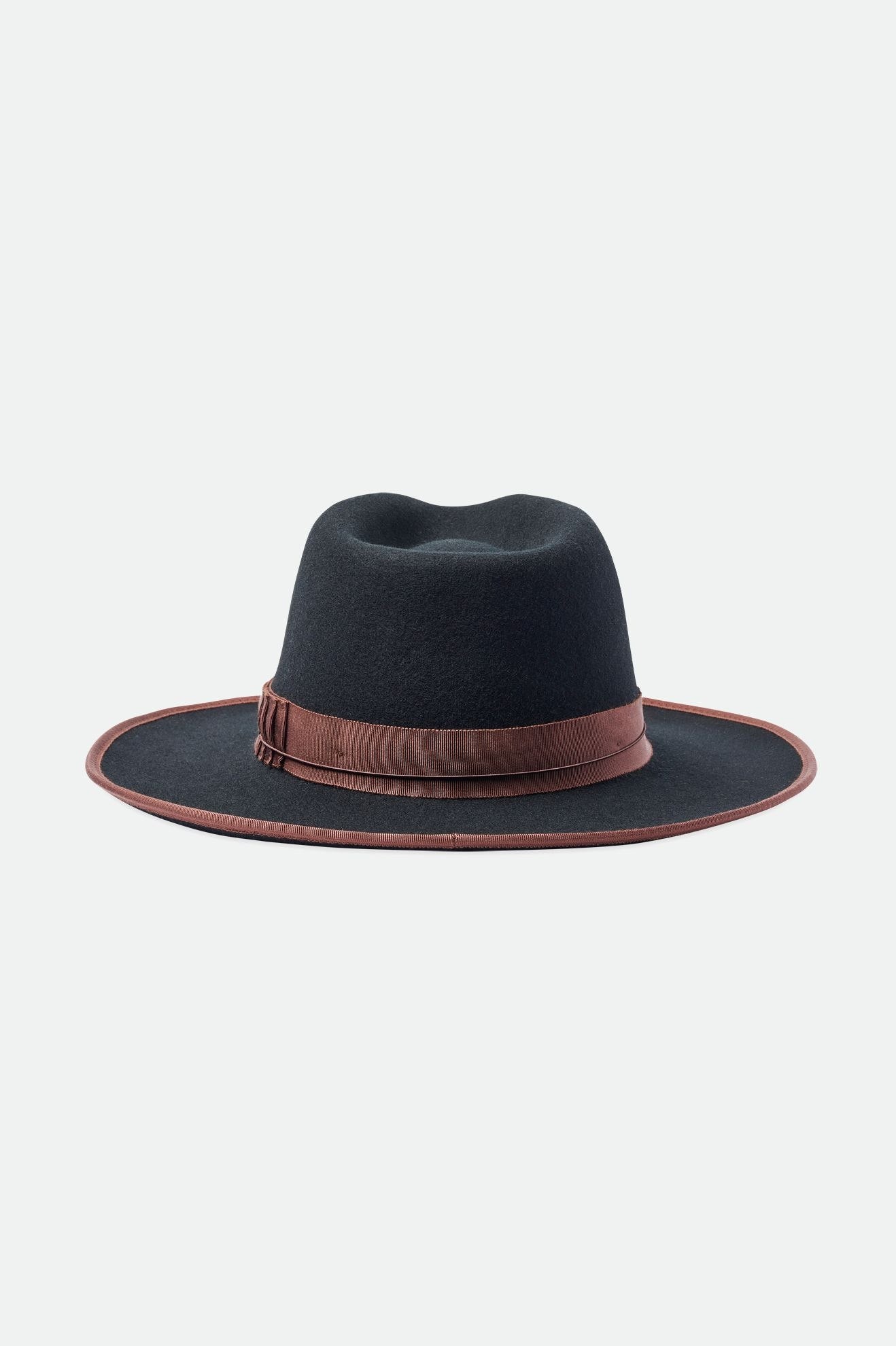 Sombreros De Fieltro Brixton Reno Fedora Mujer Negras Marrones | 513026CUI