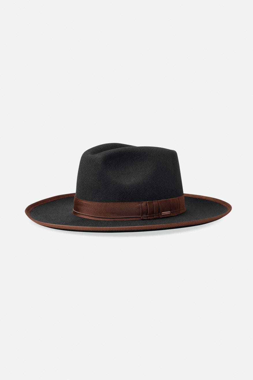 Sombreros De Fieltro Brixton Reno Fedora Mujer Negras Marrones | 513026CUI