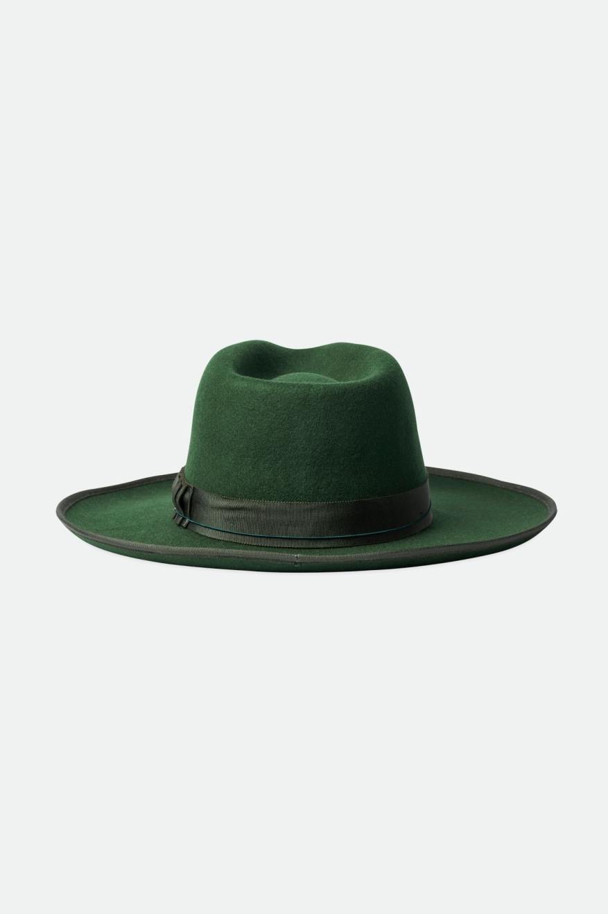 Sombreros De Fieltro Brixton Reno Fedora Mujer Verde | 609185HVS