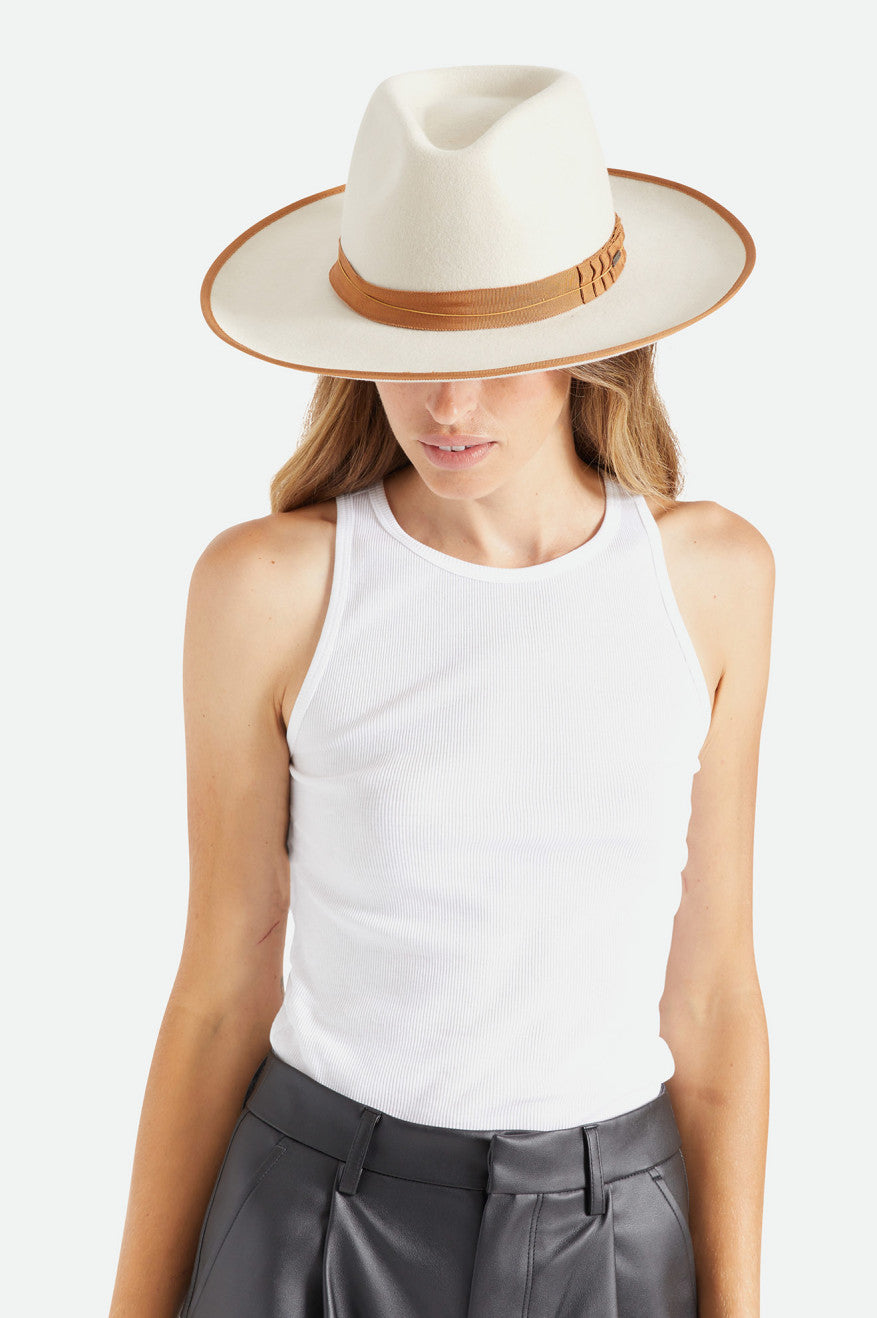 Sombreros De Fieltro Brixton Reno Fedora Mujer Blancas | 960852FLH