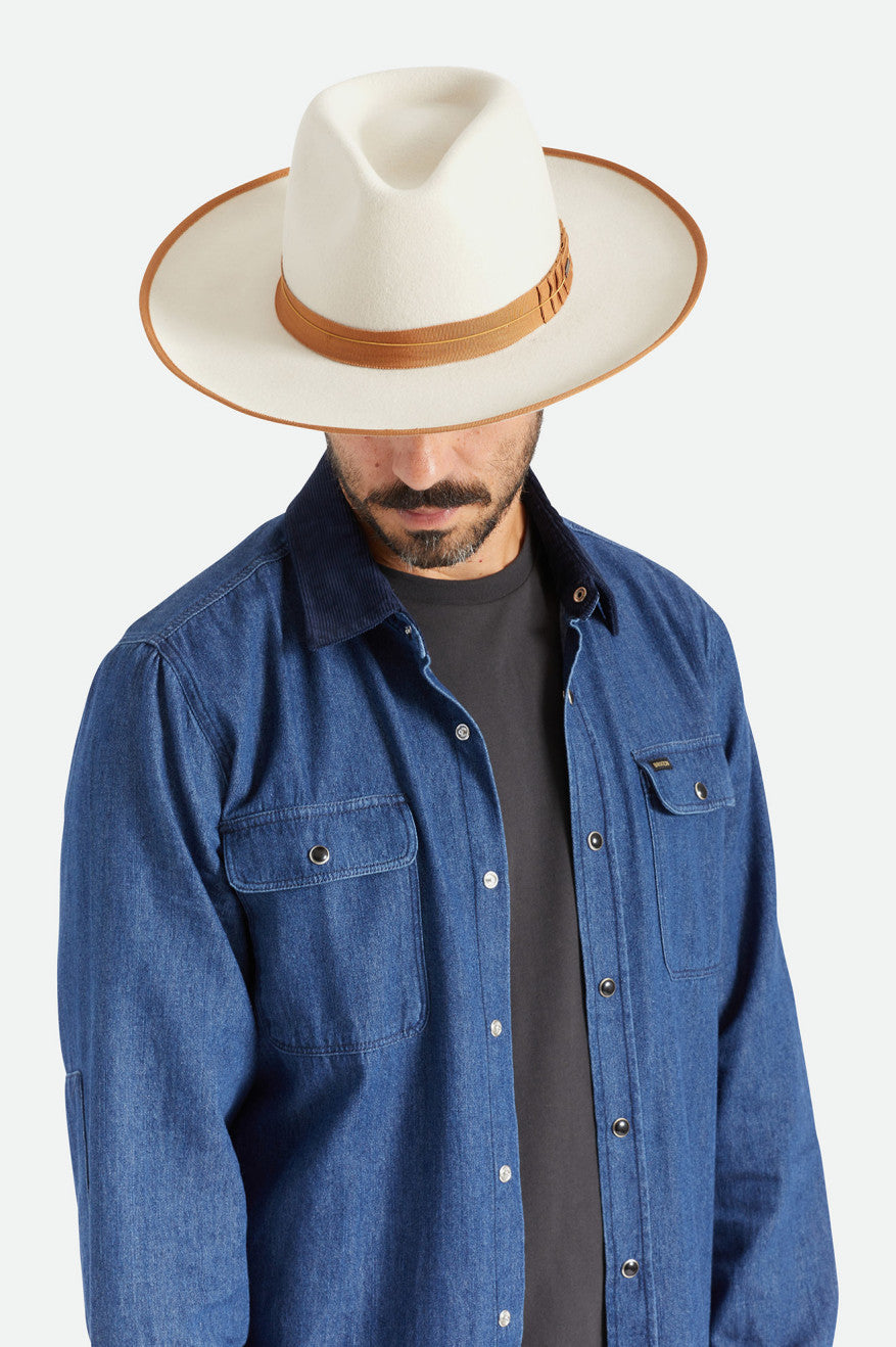 Sombreros De Fieltro Brixton Reno Hombre Blancas | 074685OFU