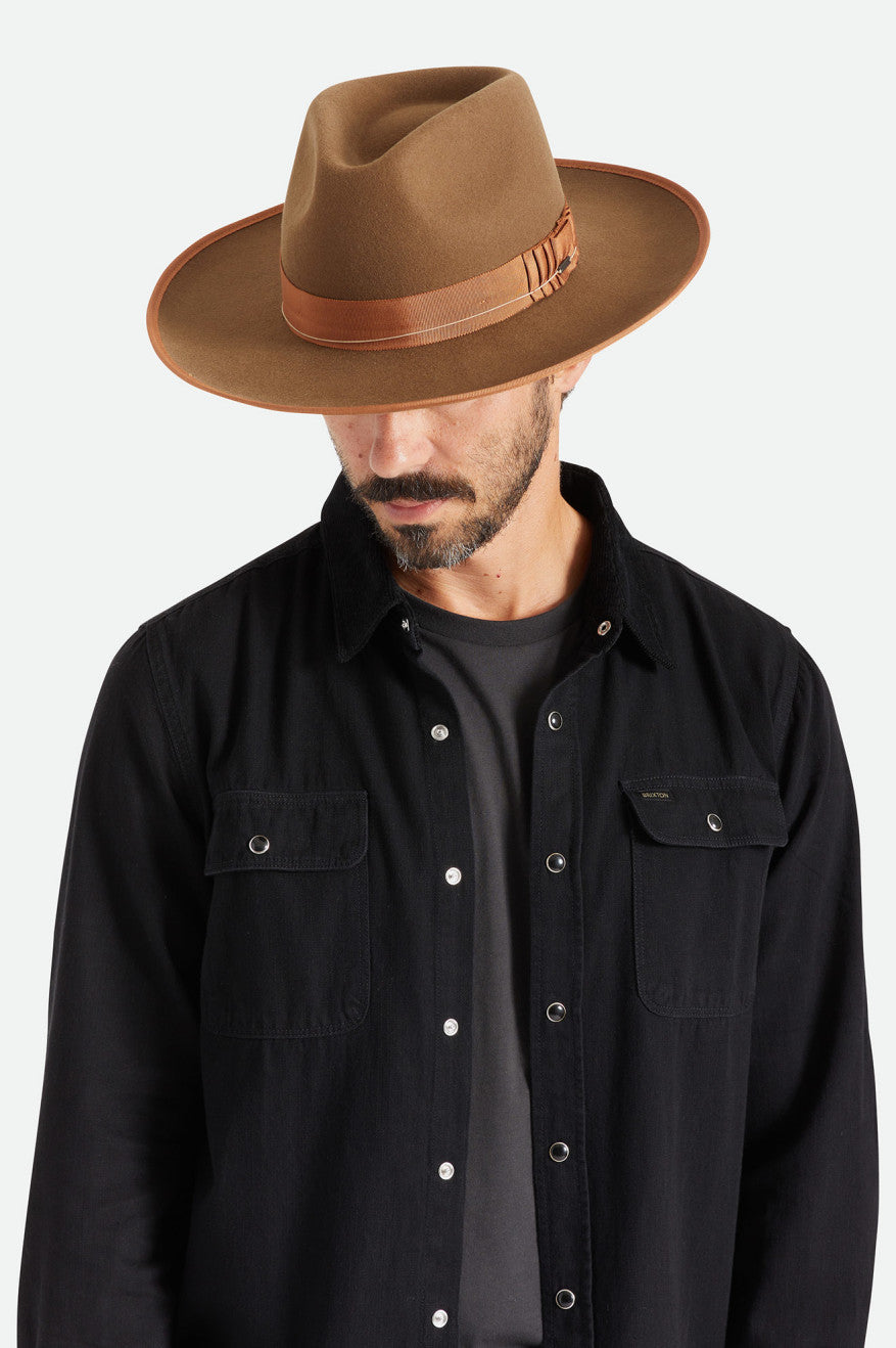 Sombreros De Fieltro Brixton Reno Hombre Cafe | 341579GSA