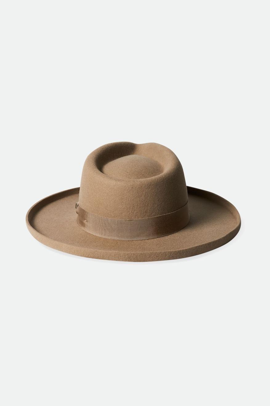 Sombreros De Fieltro Brixton Victoria Felt Hombre Marrones | 470169GAF