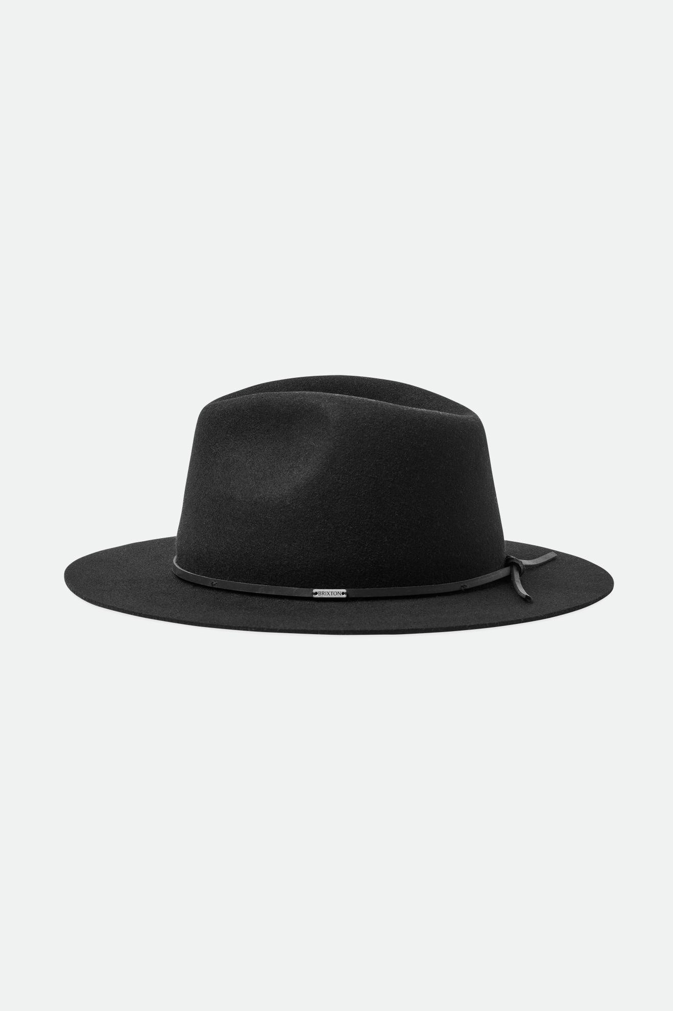 Sombreros De Fieltro Brixton Wesley Fedora Mujer Negras | 739265YKS