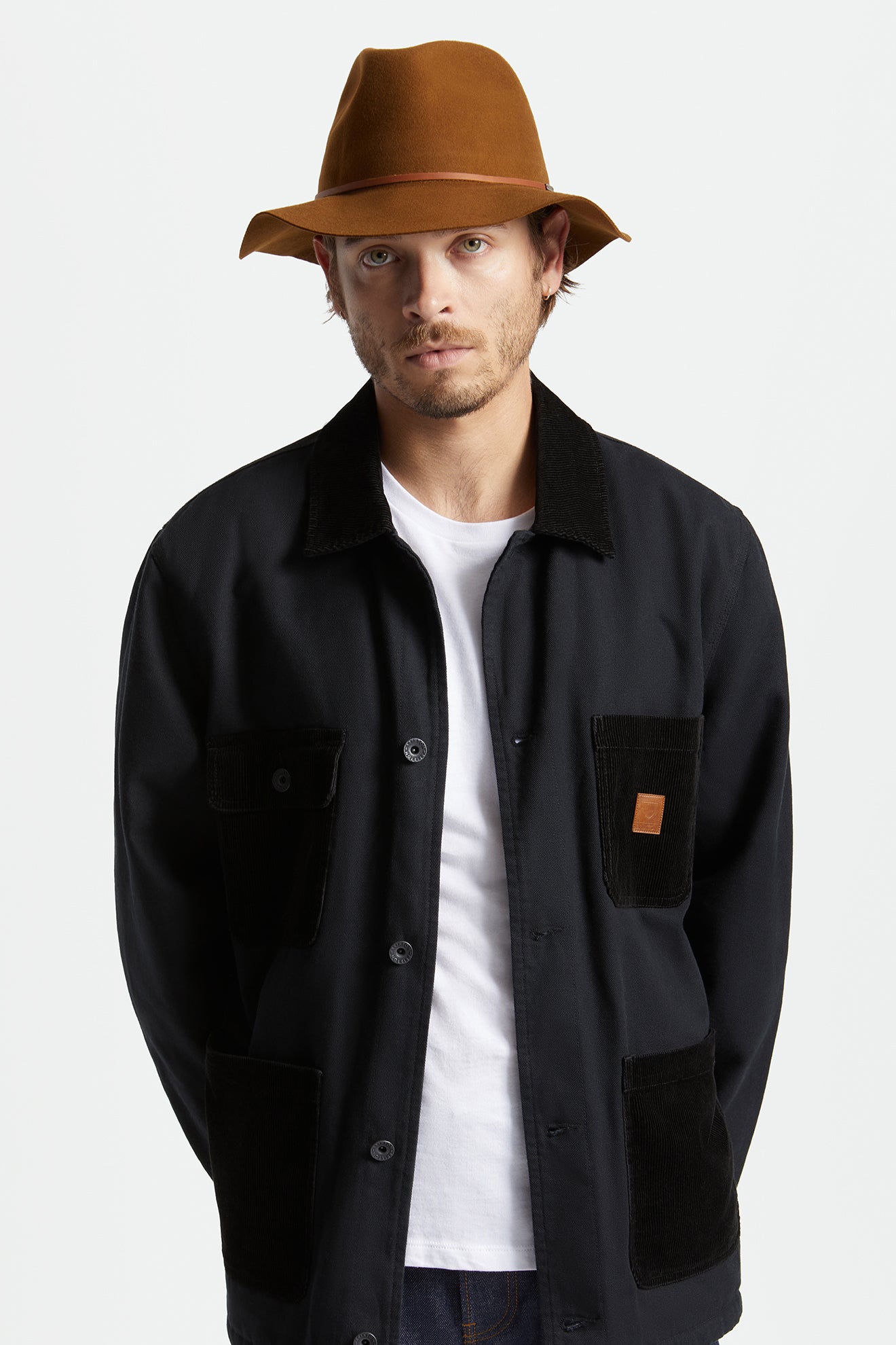 Sombreros De Fieltro Brixton Wesley Packable Fedora Mujer Cafe | 469502XJE