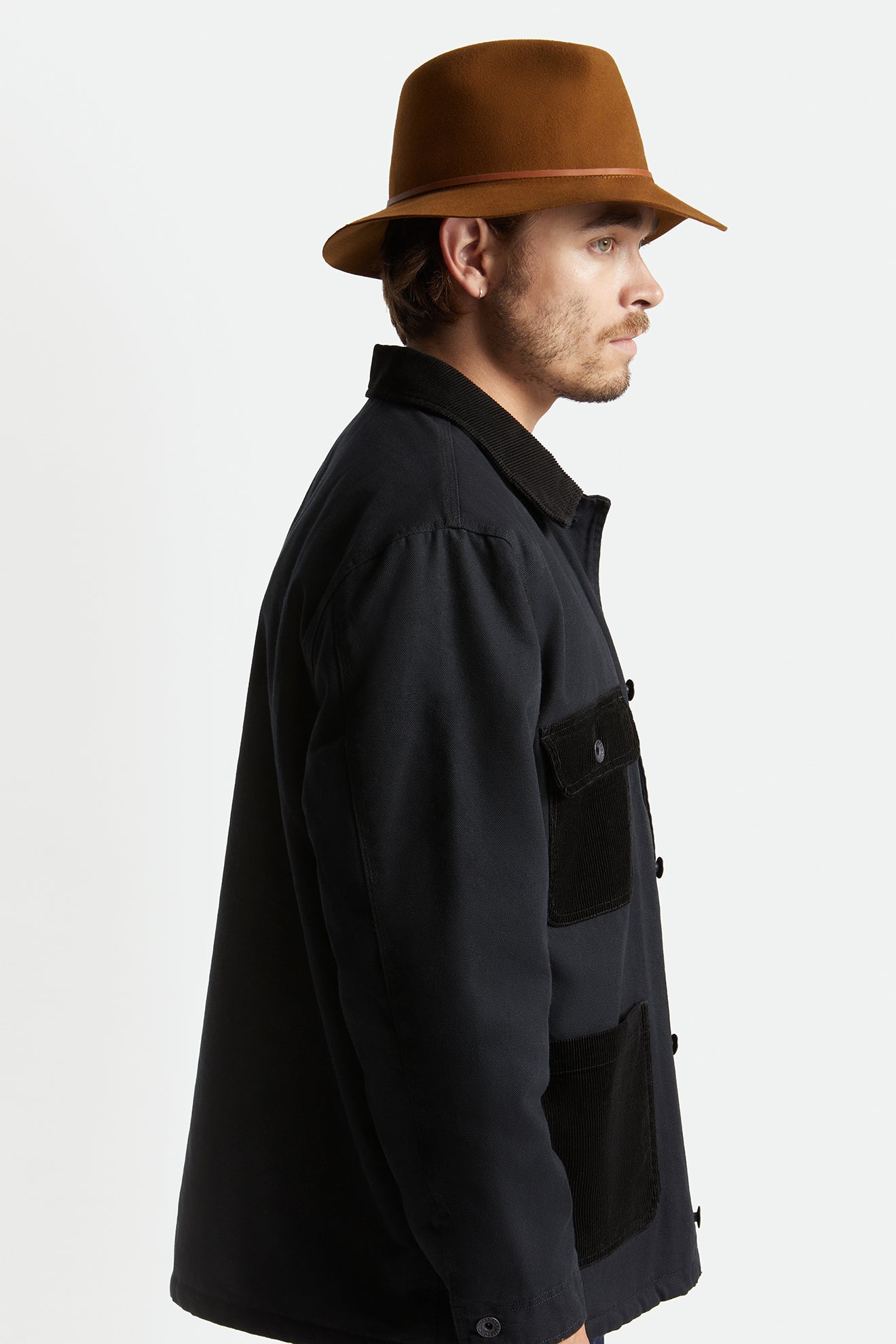 Sombreros De Fieltro Brixton Wesley Packable Hombre Cafe | 509216FLP