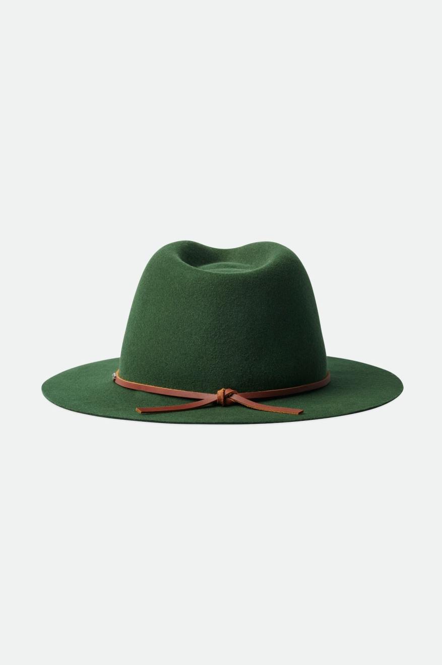 Sombreros De Fieltro Brixton Wesley Packable Hombre Verde | 738594TZE