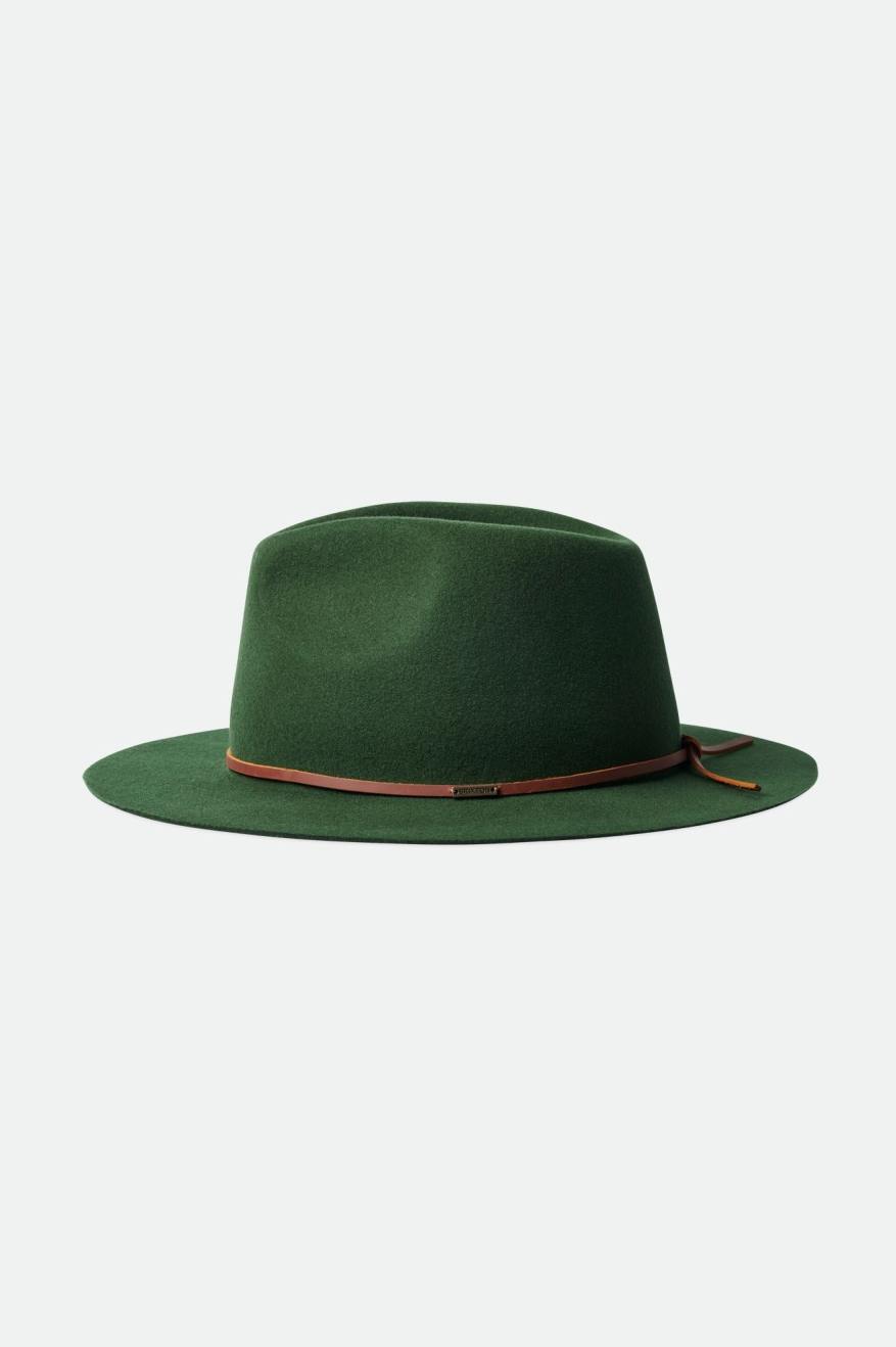 Sombreros De Fieltro Brixton Wesley Packable Hombre Verde | 738594TZE