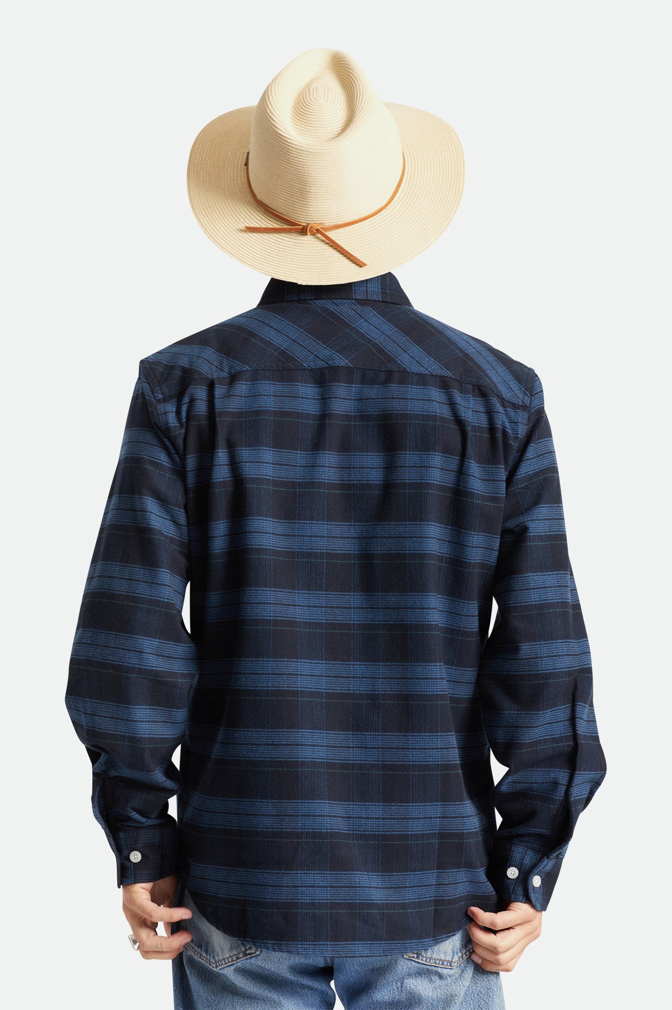 Sombreros De Fieltro Brixton Wesley Straw Packable Hombre Marrones | 213785ARK