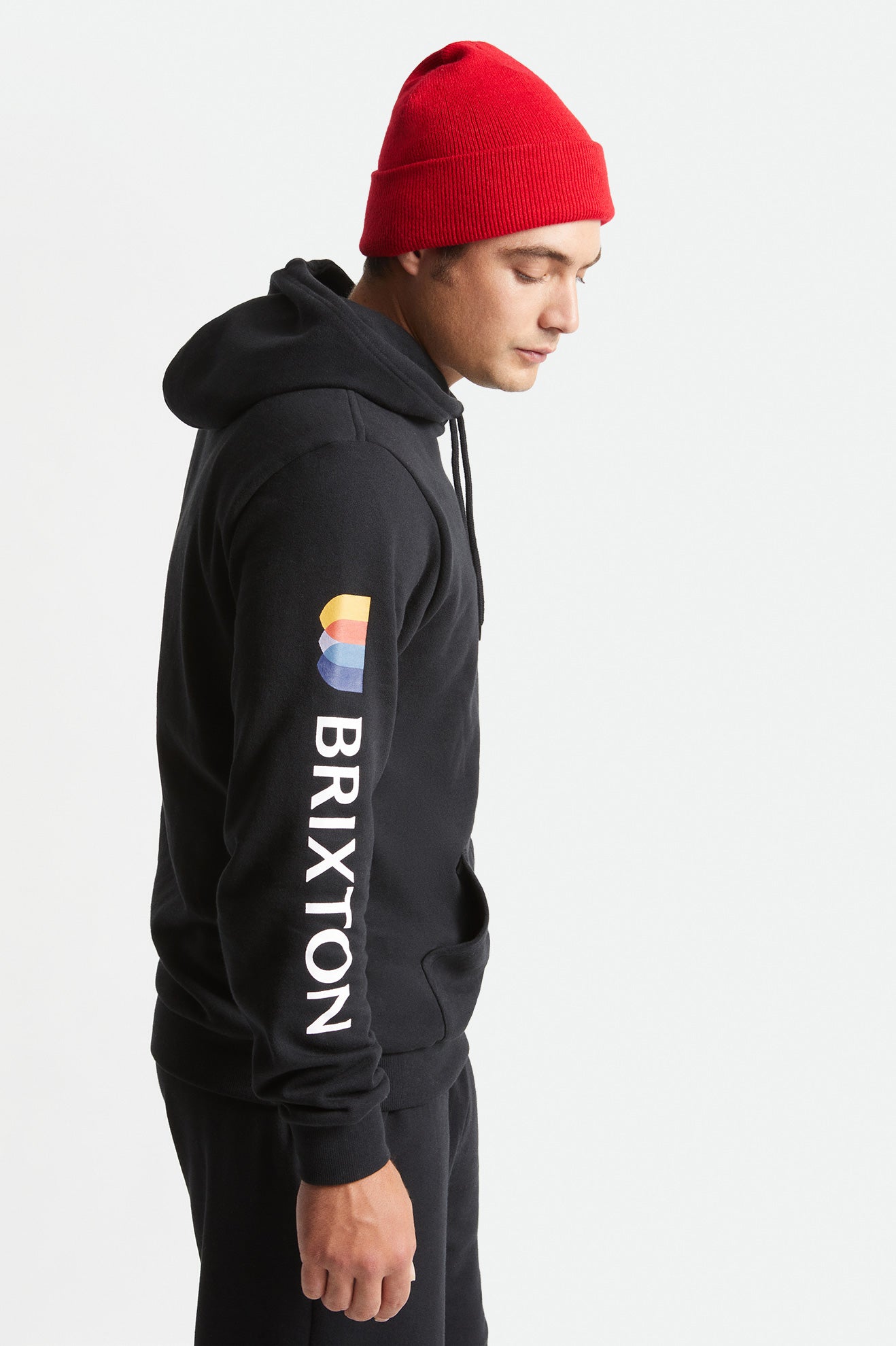 Sudadera Con Capucha Brixton Alton Hombre Negras | 974082NUR