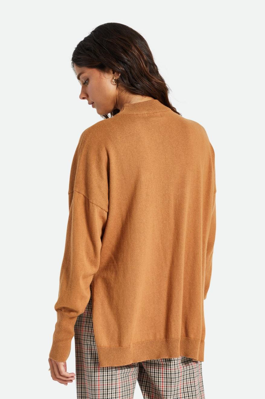 Suéteres Brixton Reserve Oversized Cashmere Mujer Marrones | 508163FNG