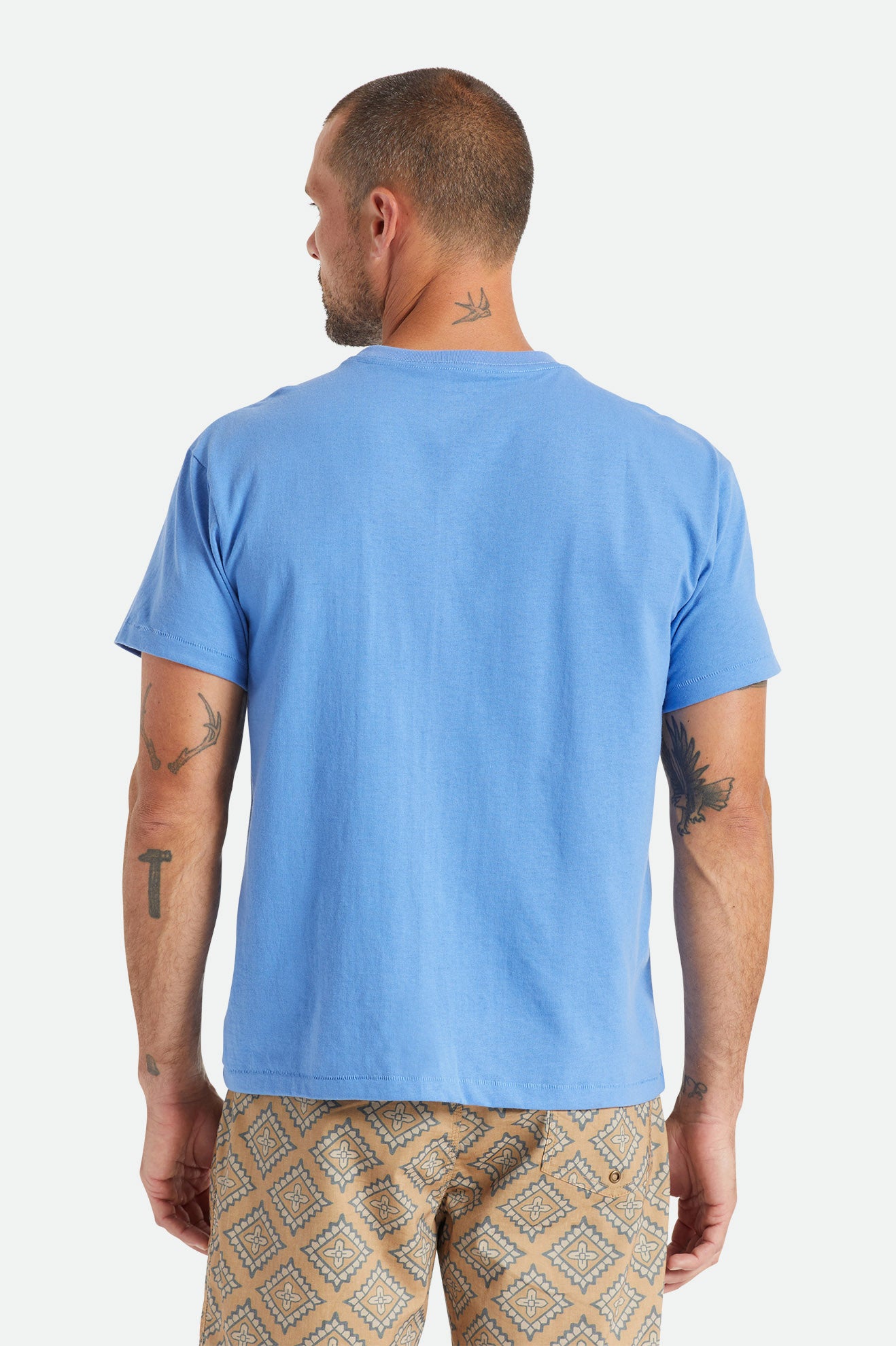 Tops Brixton Basic S/S Pocket Hombre Azules | 941875EIH