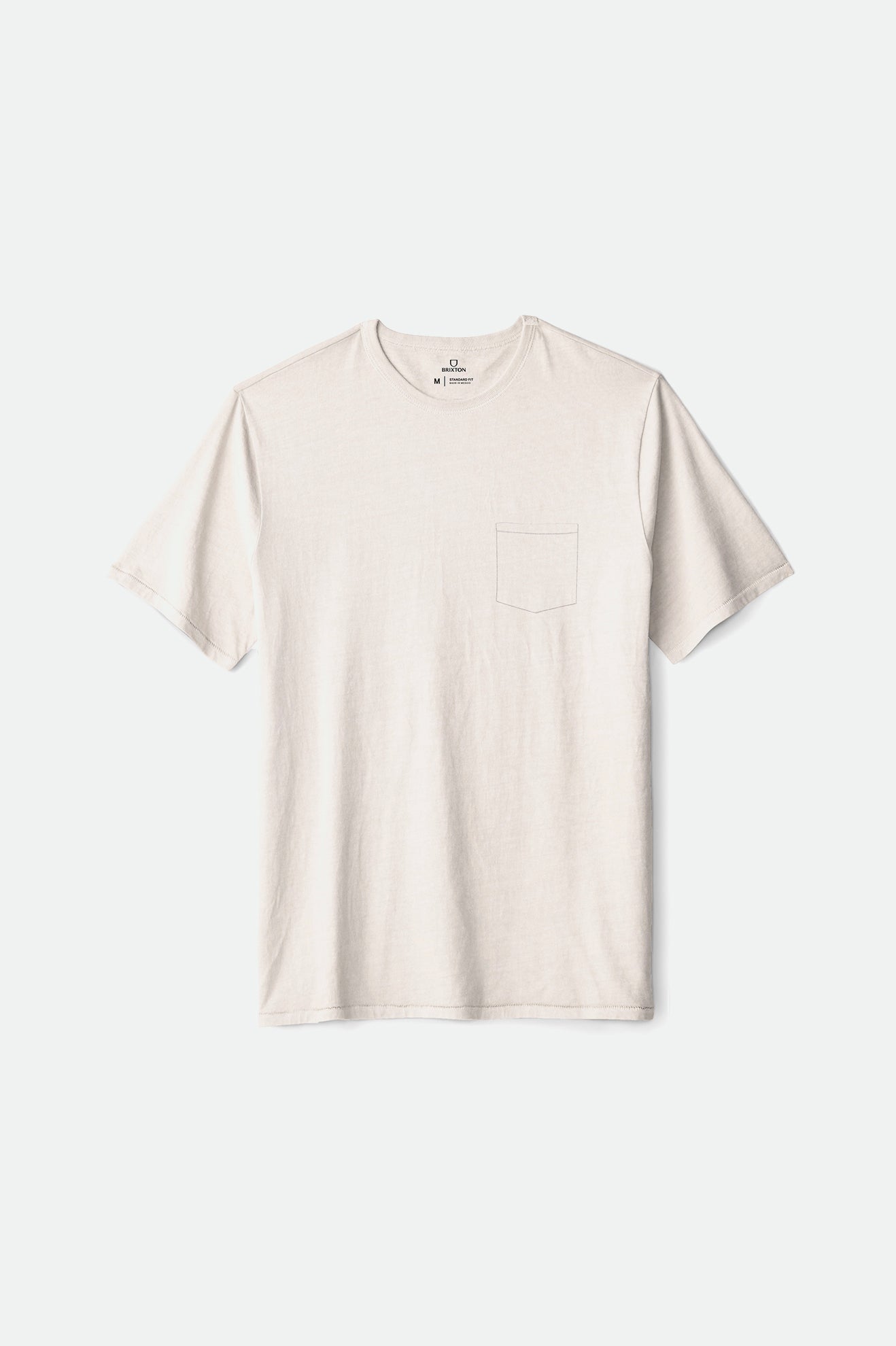 Tops Brixton Basic S/S Pocket Hombre Blancas | 852130GRW