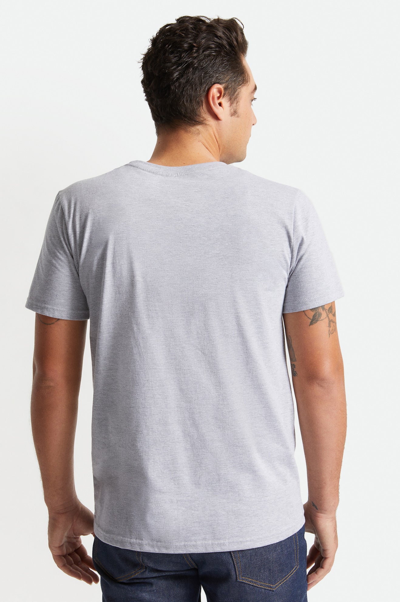 Tops Brixton Basic S/S Pocket Hombre Gris | 931056ODA