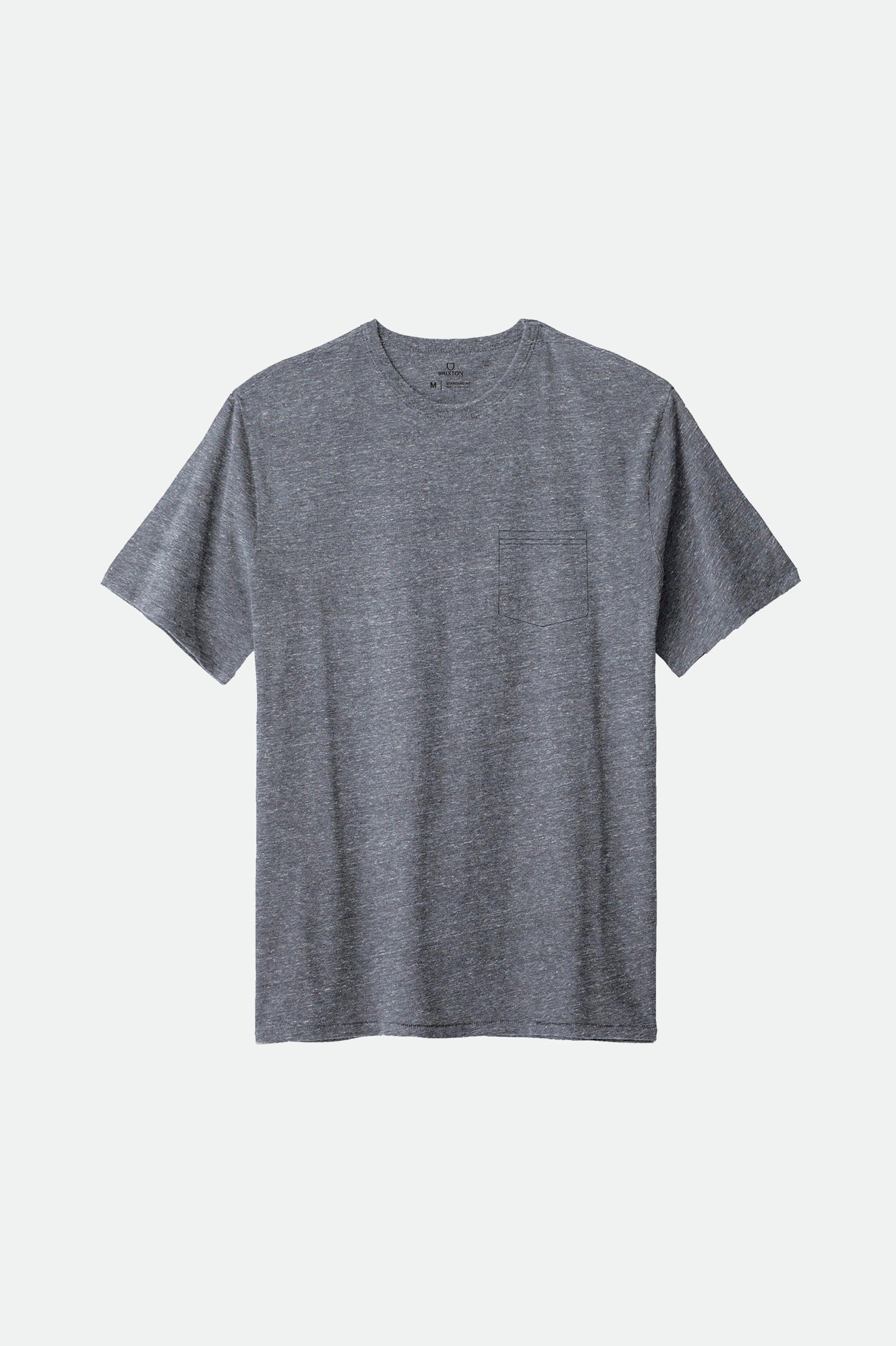 Tops Brixton Basic S/S Pocket Hombre Gris | 931056ODA