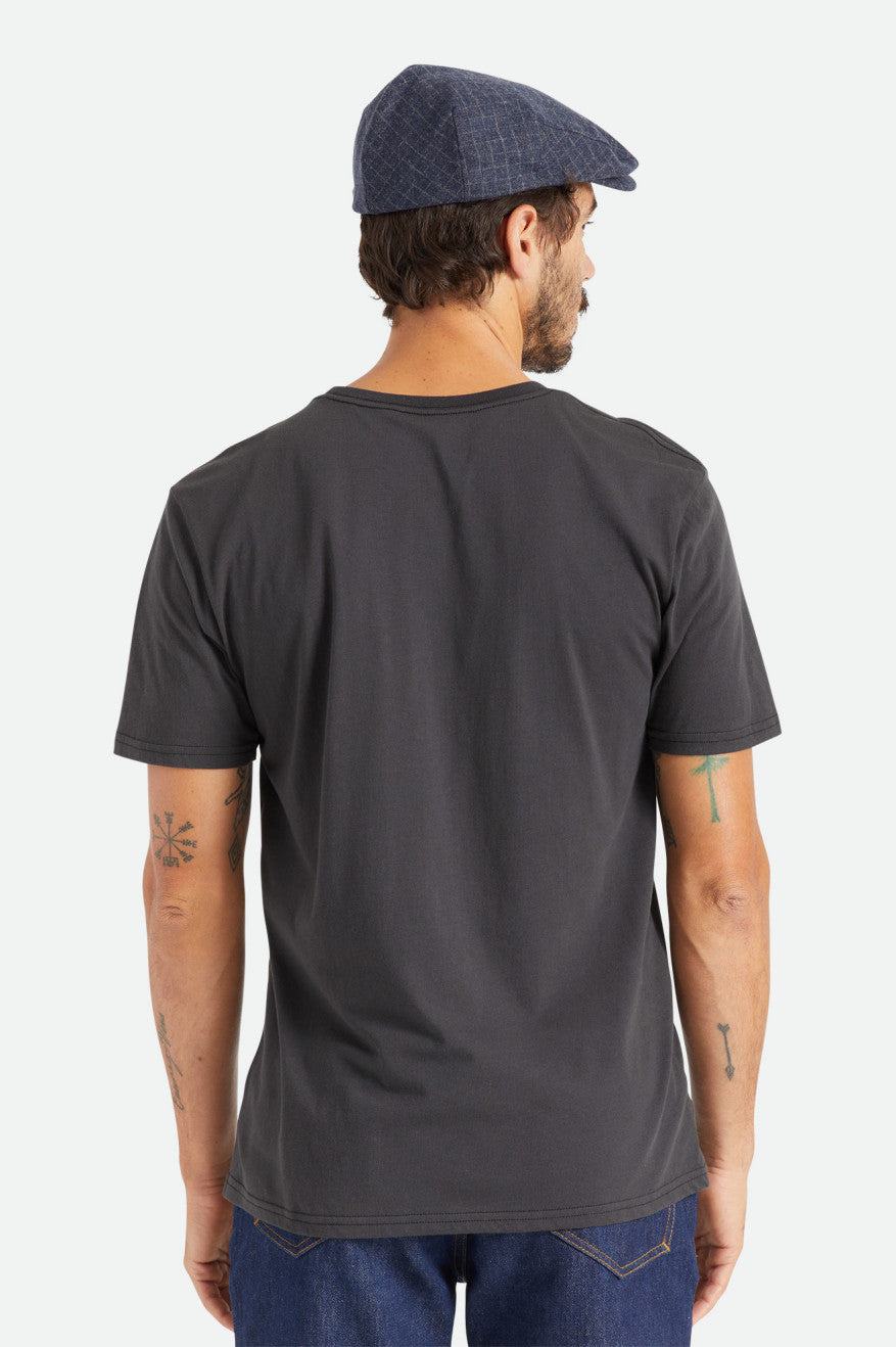 Tops Brixton Basic S/S Pocket Hombre Negras | 794681MJE