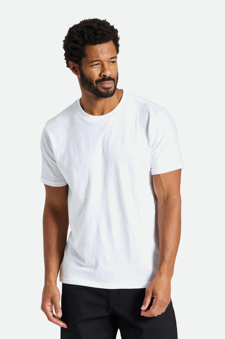 Tops Brixton Basic S/S Tailored Hombre Blancas | 395164SYT