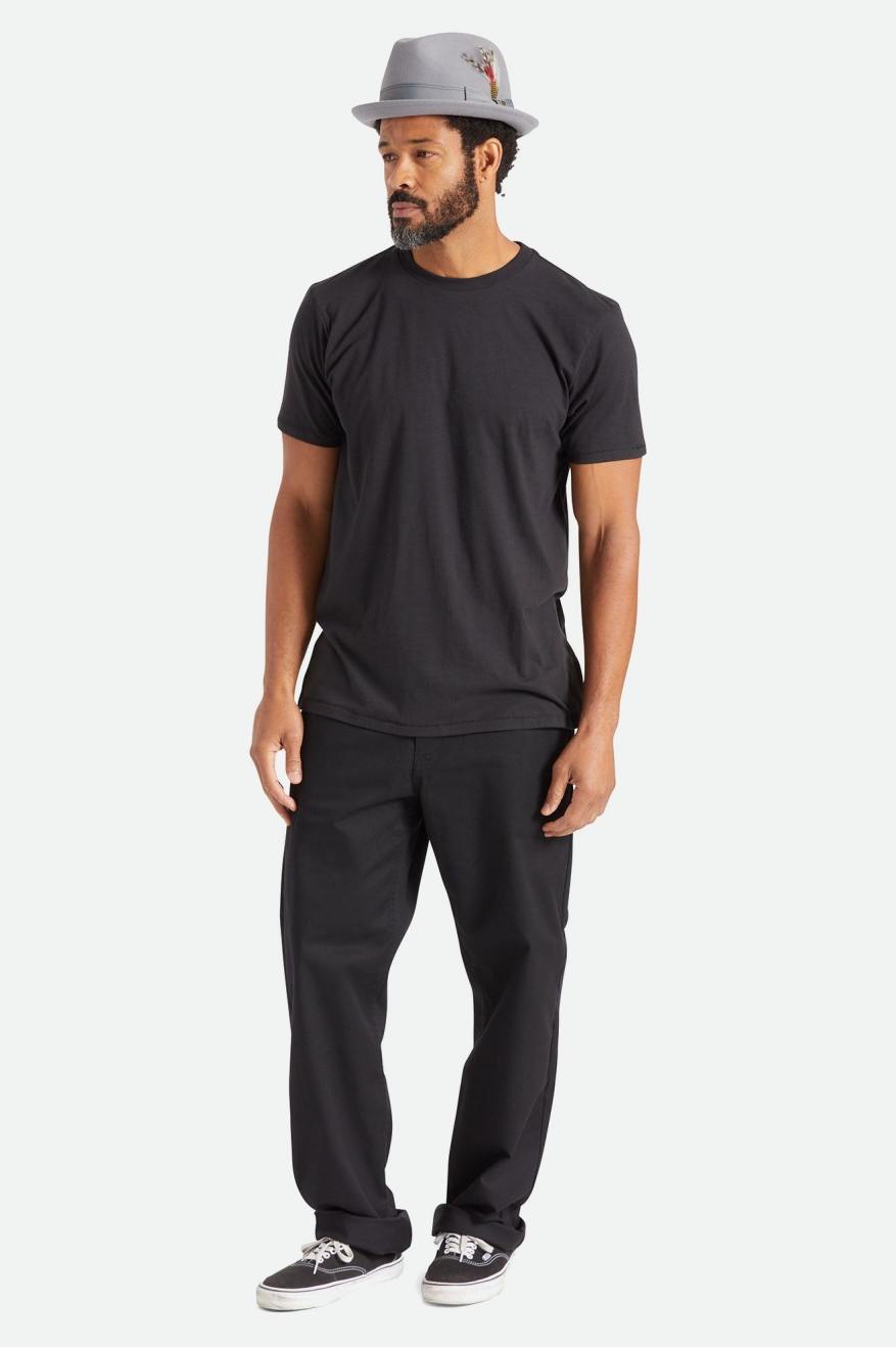 Tops Brixton Basic S/S Tailored Hombre Negras | 529137NPC