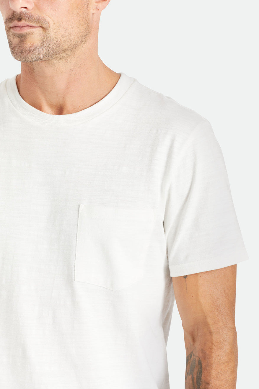 Tops Brixton Basic Slub S/S Pocket Hombre Blancas | 231467SUH