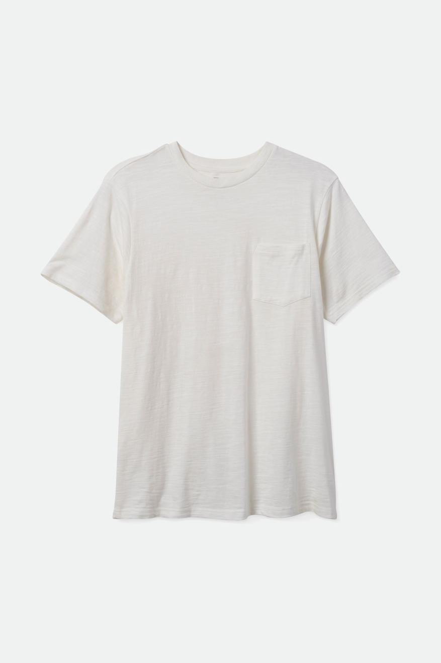 Tops Brixton Basic Slub S/S Pocket Hombre Blancas | 231467SUH