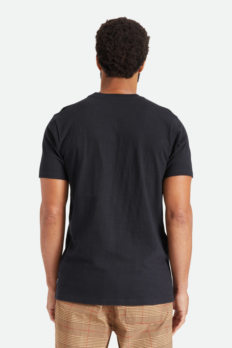 Tops Brixton Basic Slub S/S Pocket Hombre Negras | 293401UZO