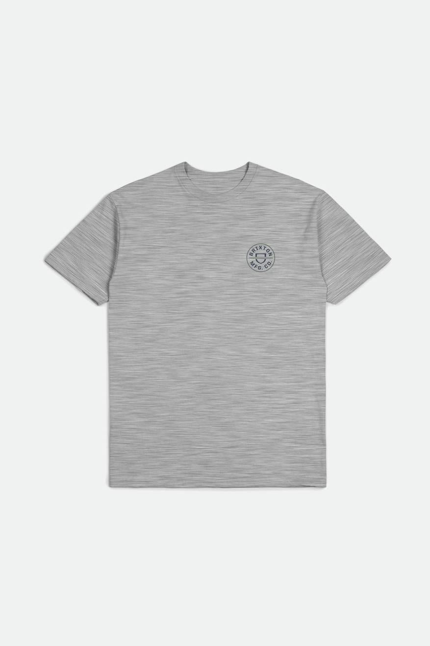 Tops Brixton Crest II S/S Standard Hombre Gris Verde Menta | 013792HXP