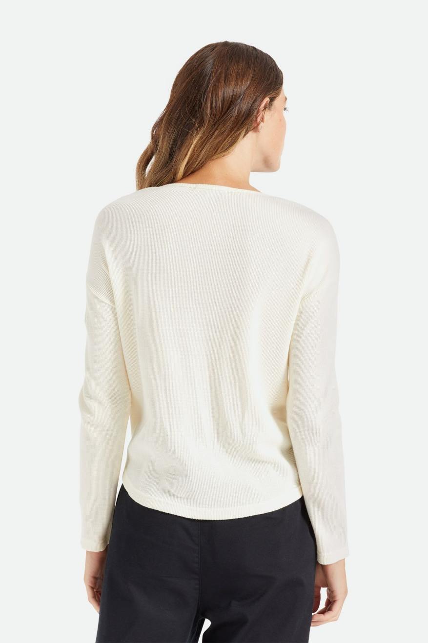 Tops Brixton Monty L/S Henley Mujer Blancas | 078315YIH