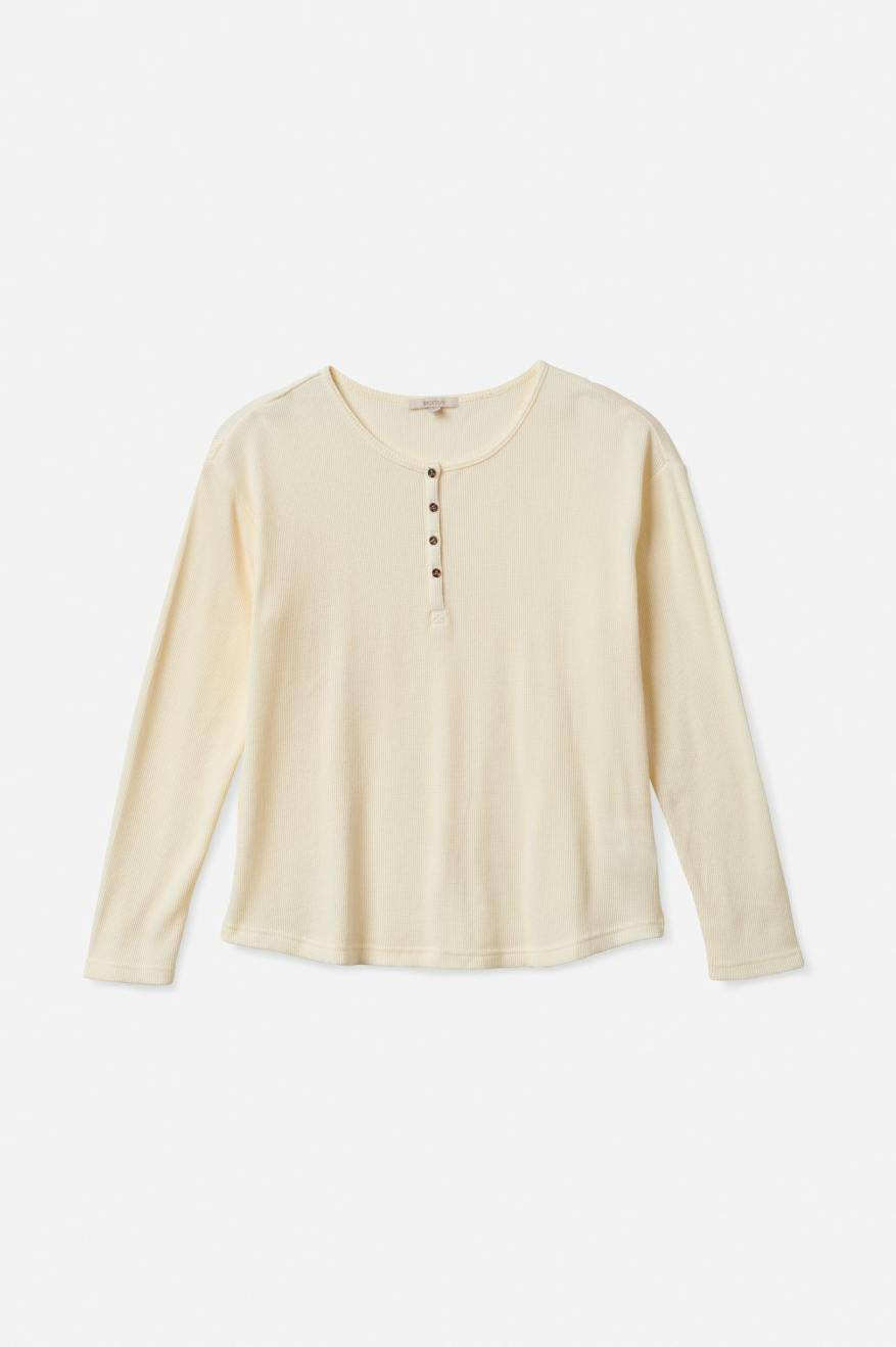 Tops Brixton Monty L/S Henley Mujer Blancas | 078315YIH