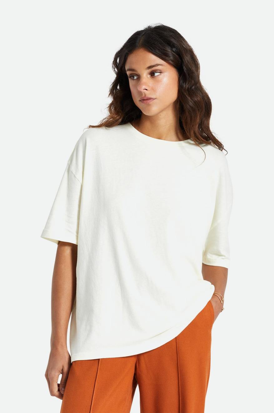 Tops Brixton Oversized Boyfriend Mujer Blancas | 783651YZG