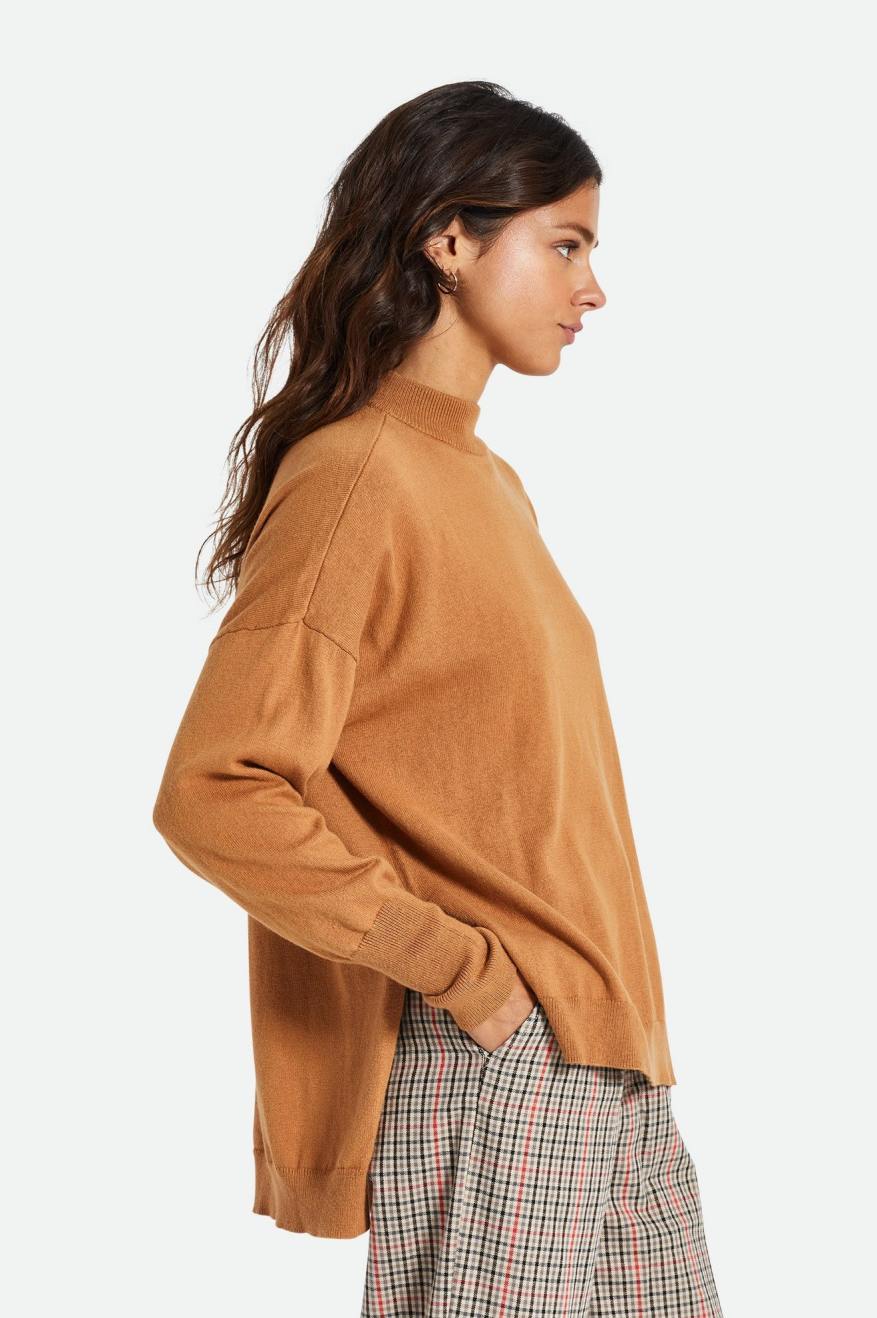 Tops Brixton Reserve Oversized Cashmere Sueter Mujer Naranjas | 870231FGM