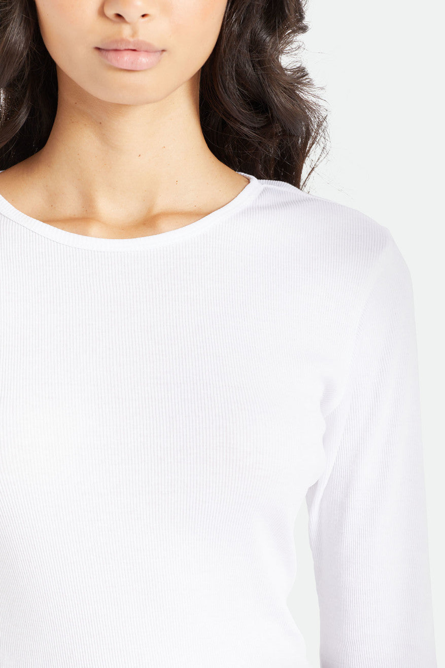 Tops Brixton Tennessee L/S Tee Mujer Blancas | 438790EFV