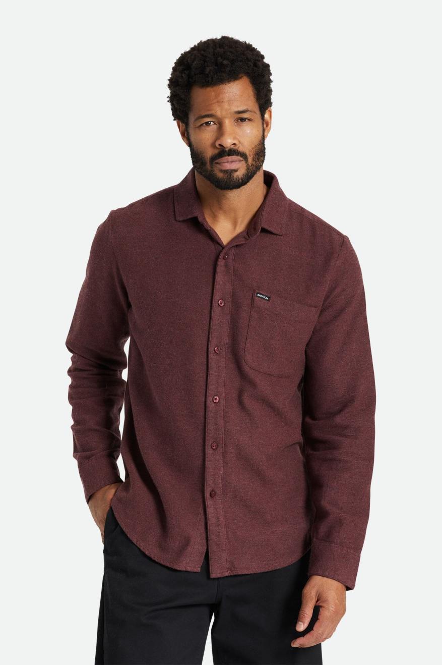 Tops De Franela Brixton Bixby Reserve L/S Hombre Rojas | 285739OIN