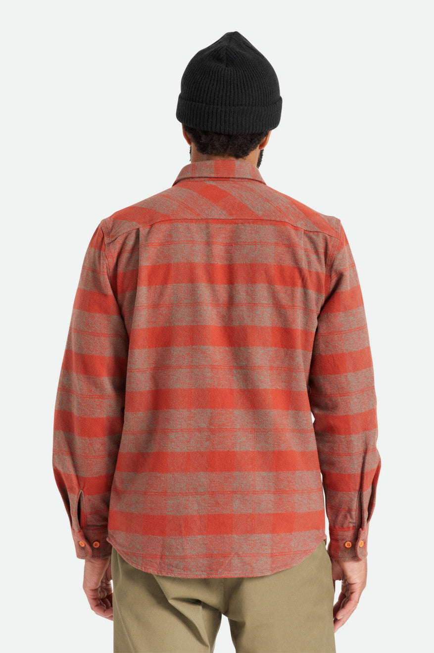 Tops De Franela Brixton Bowery Heavy Weight L/S Hombre Rojas | 142795BUS