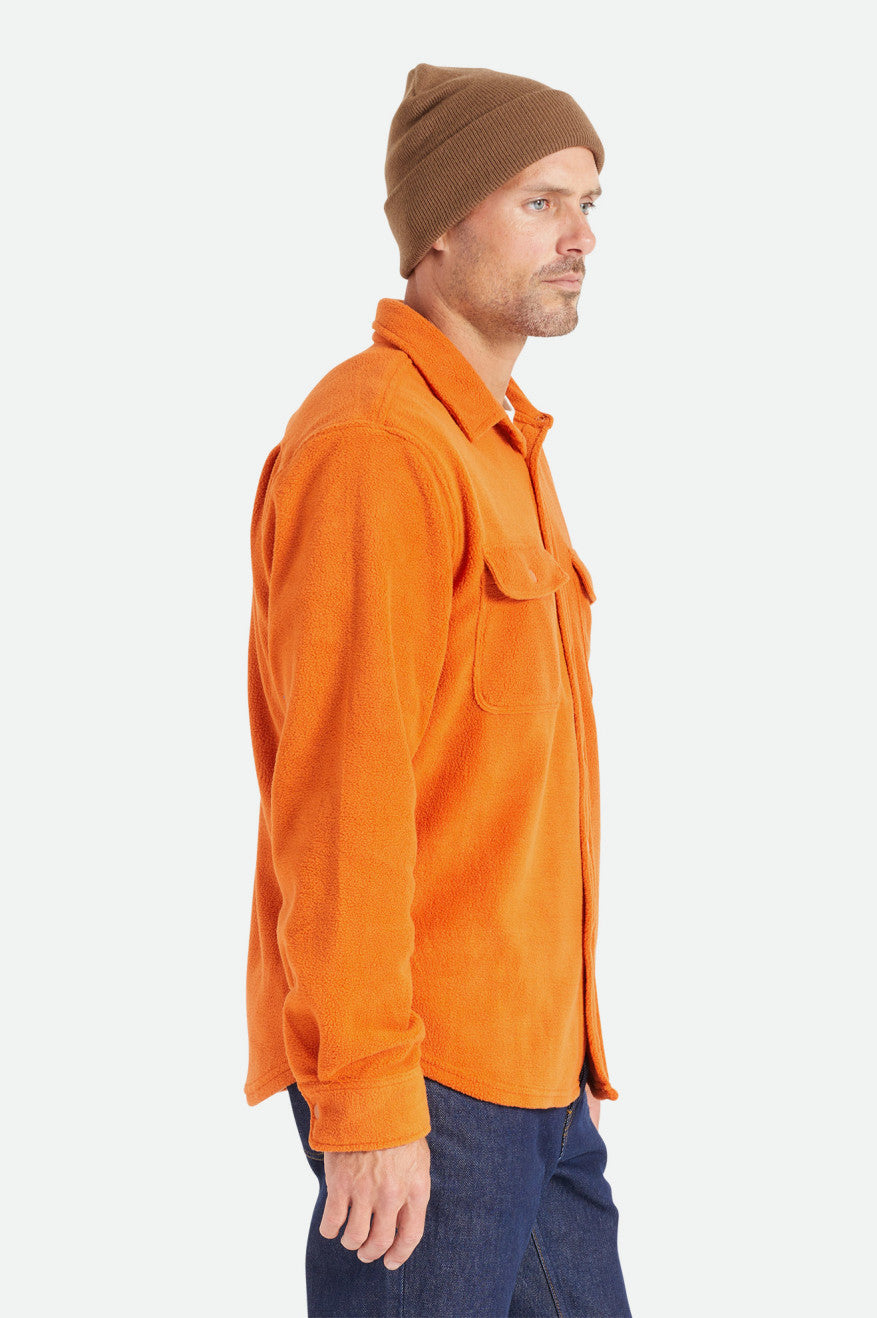 Tops De Franela Brixton Bowery L/S Arctic Stretch Fleece Hombre Naranjas | 314825IFH