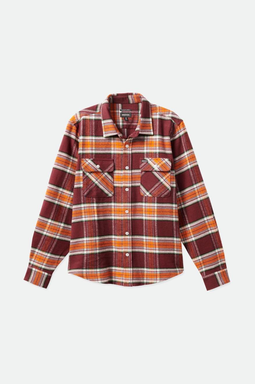 Tops De Franela Brixton Bowery L/S Hombre Naranjas | 296107LVM