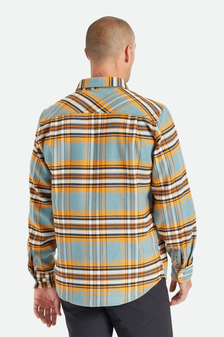 Tops De Franela Brixton Bowery Stretch L/S Utility Hombre Naranjas Blancas | 671284SOL