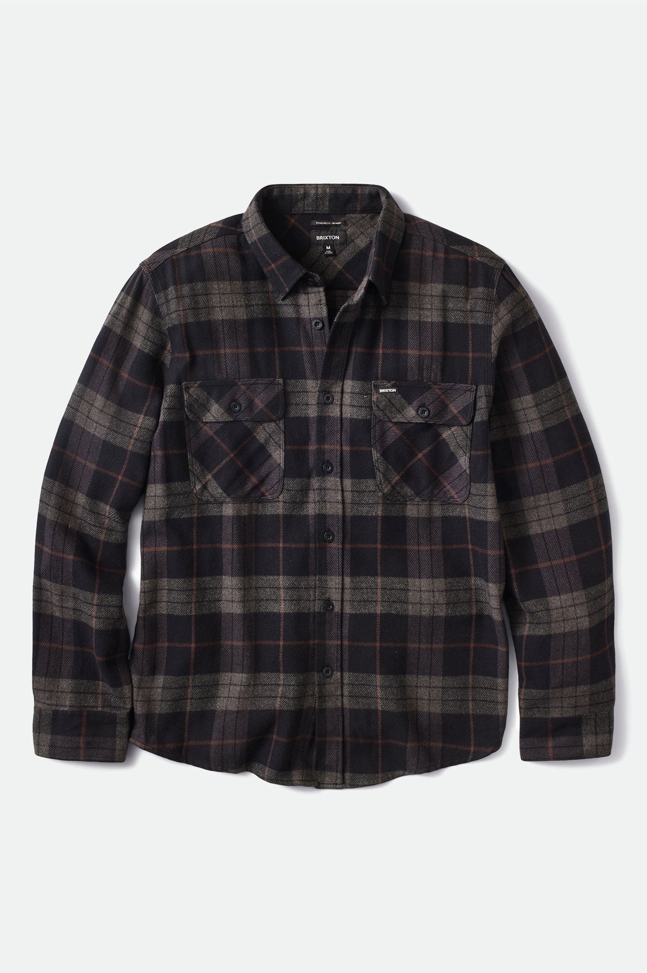 Tops Tejidos Brixton Bowery L/S Hombre Negras Gris | 469810KYT