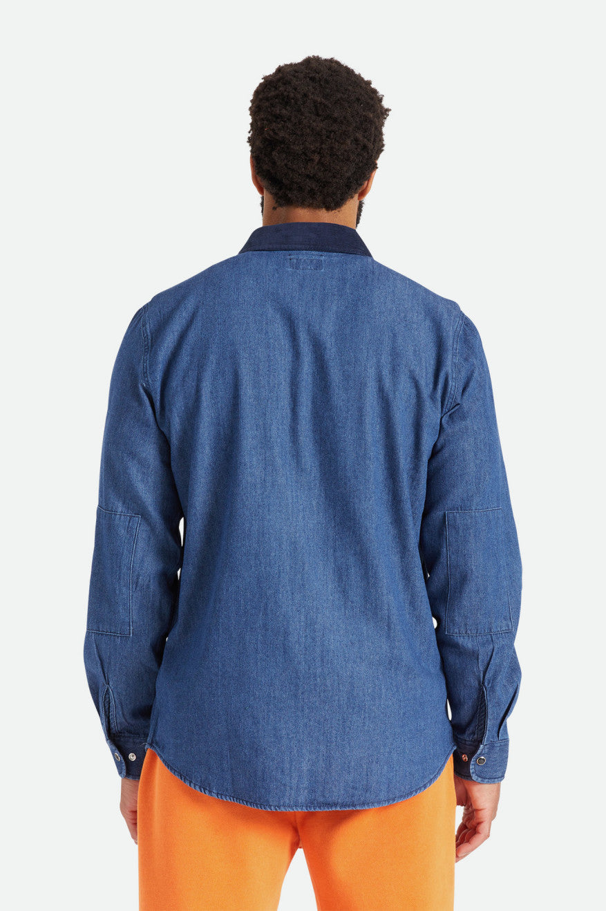 Tops Tejidos Brixton Bowery Reserve L/S Woven Hombre Azules | 574628PDB