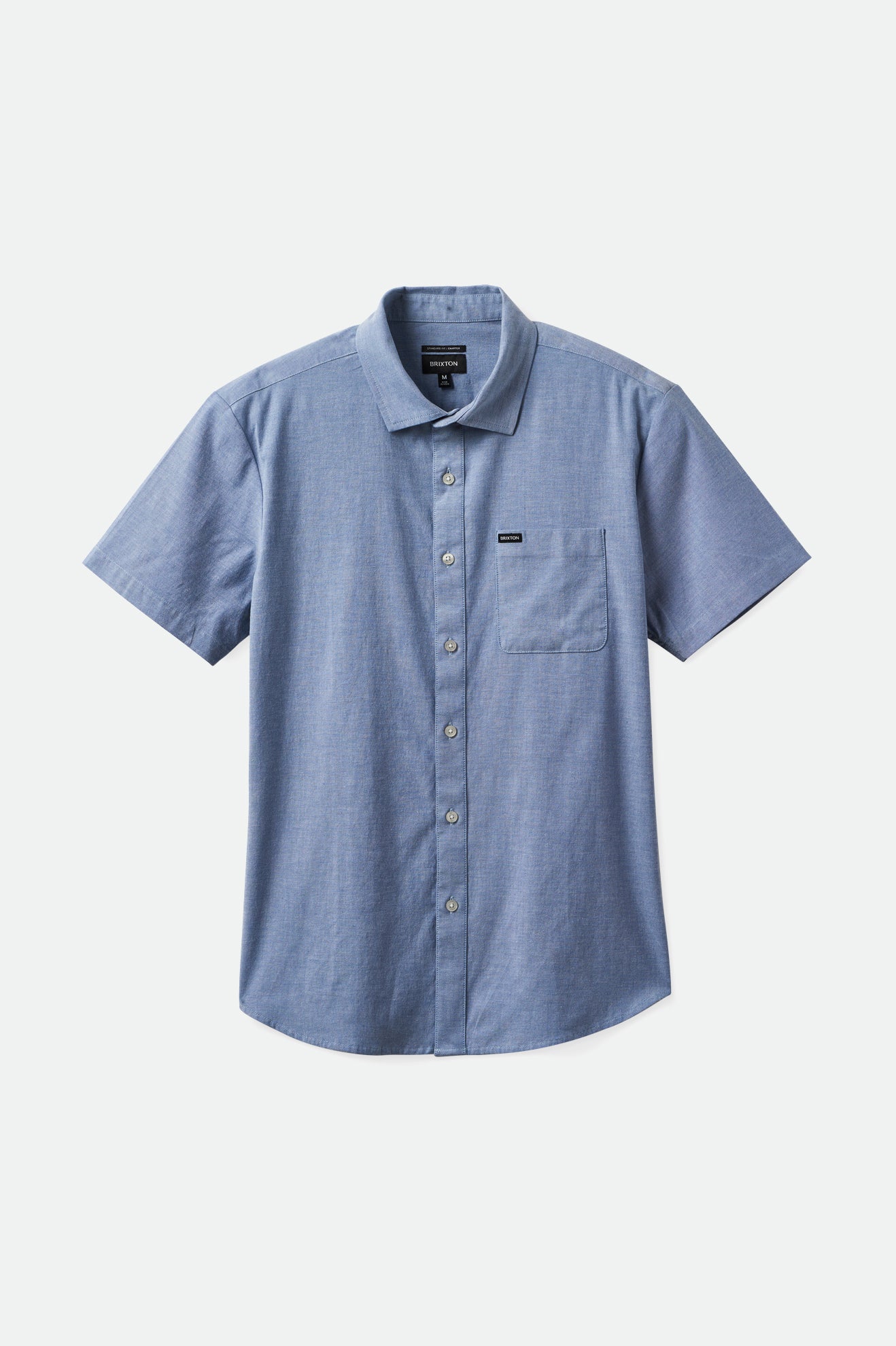 Tops Tejidos Brixton Charter Oxford S/S Hombre Azules Claro | 596780OCB