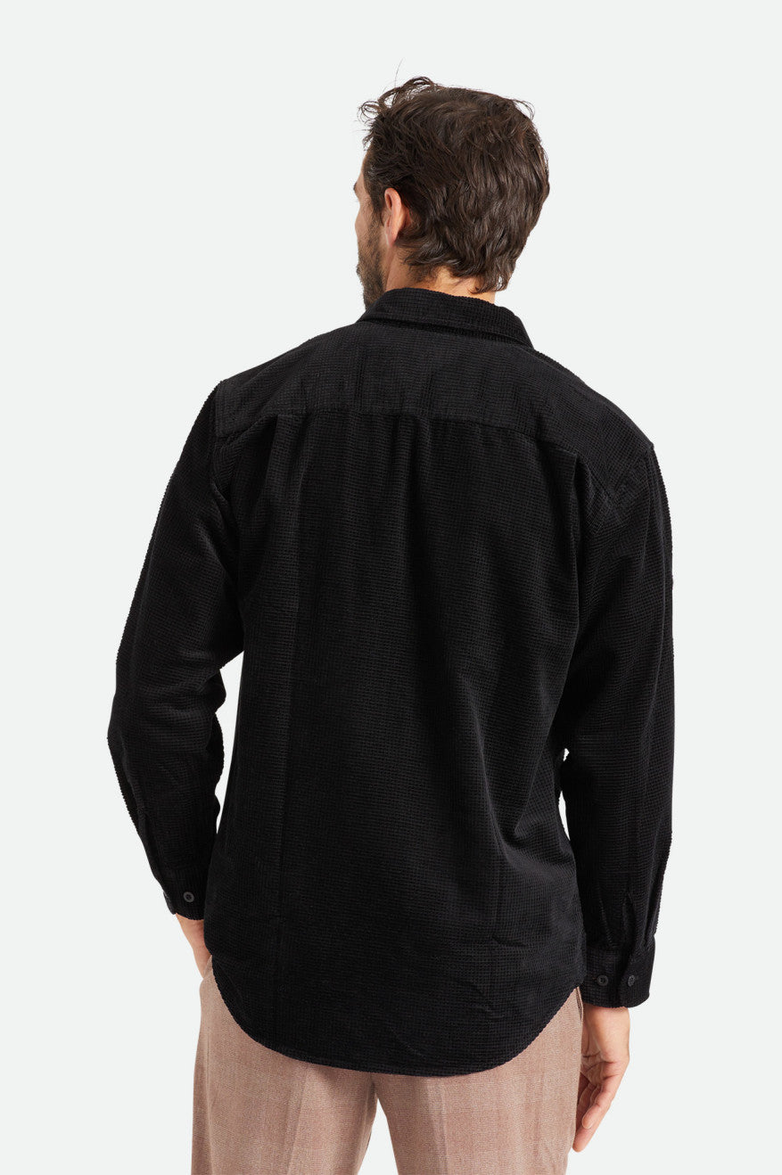 Tops Tejidos Brixton Porter L/S Waffle Corduroy Hombre Negras | 643091XOC