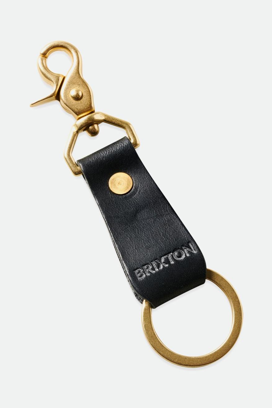 Accesorios Brixton Artifact Cuero Key Clip Unisex Negras | 063219HIC