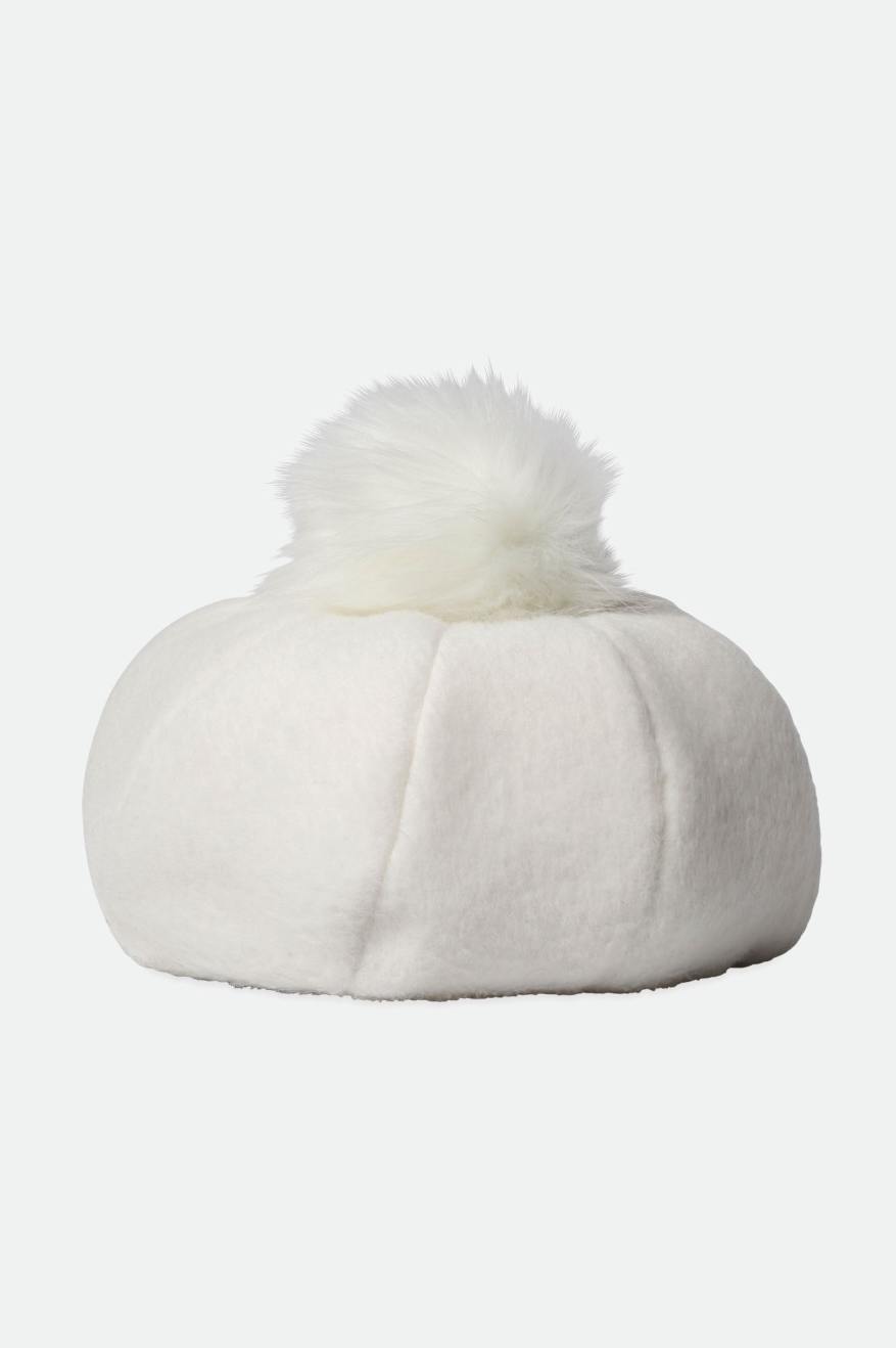 Sombreros Brixton Natalie Oversized Pom Beret Mujer Blancas | 295076SBX