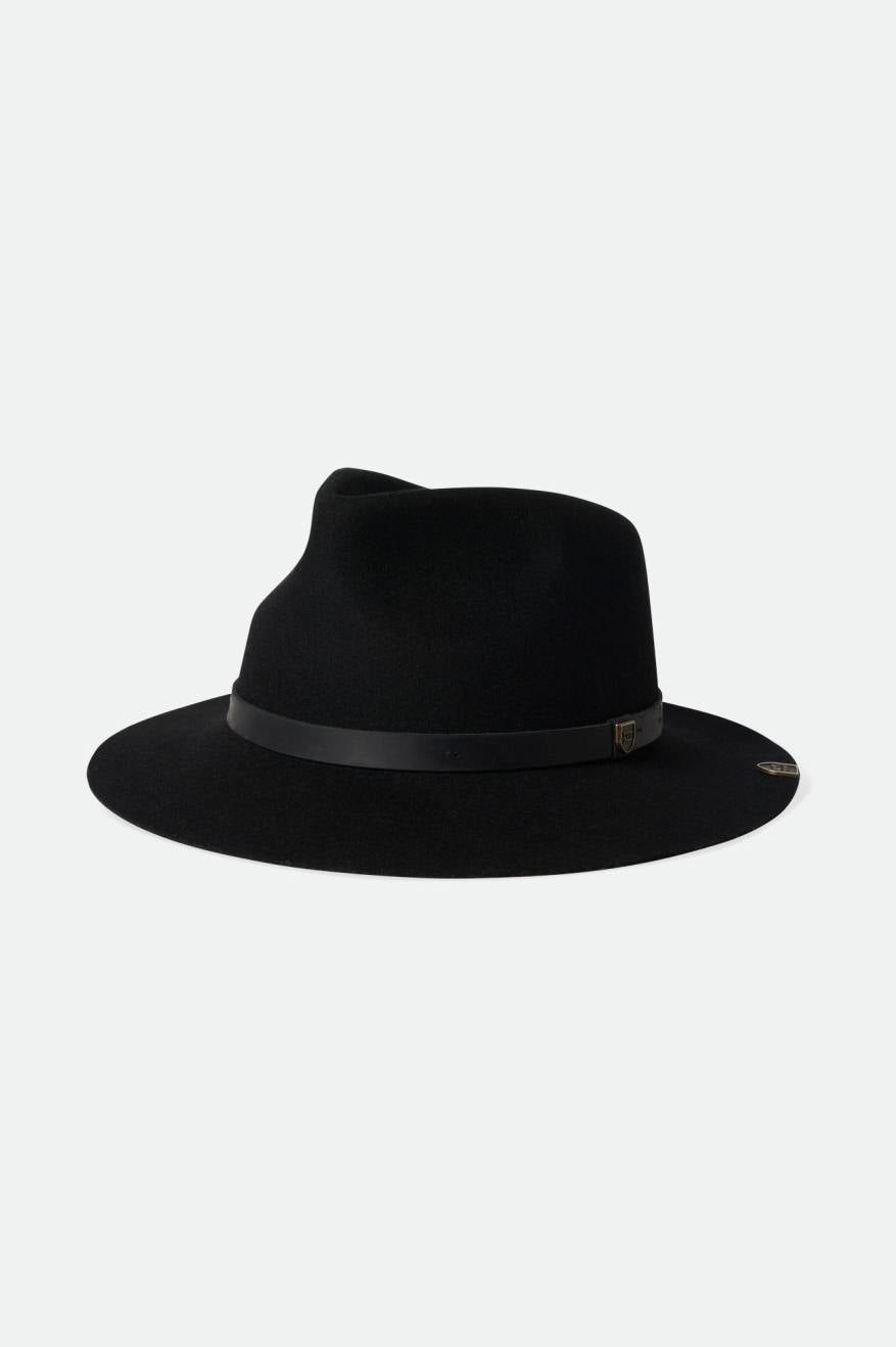 Sombreros De Fieltro Brixton Fender Jaguar Reverb Fedora Mujer Negras | 923105RCB